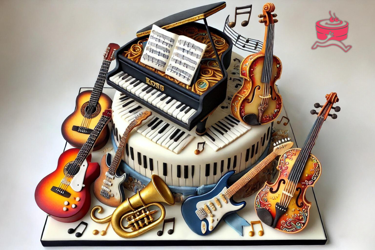 Musical Instruments Theme Cake Ideas