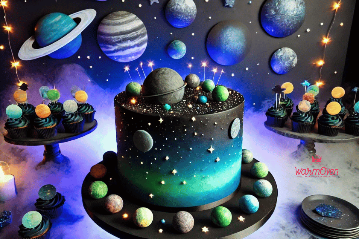 planet theme cake