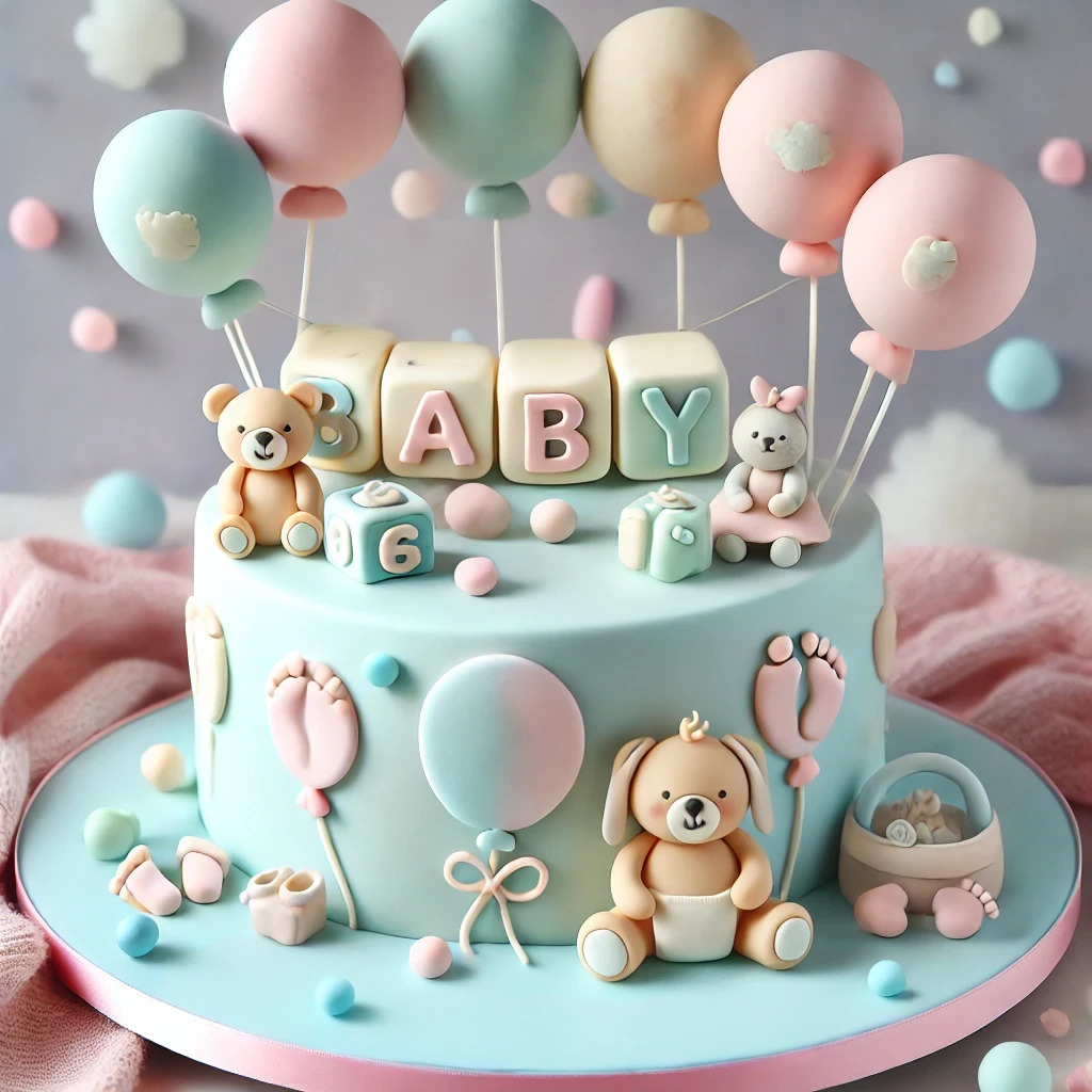 Baby Shower Balloon Cakes 