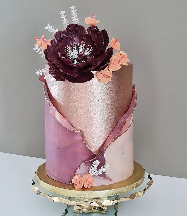 Wedding Cake with Peonies