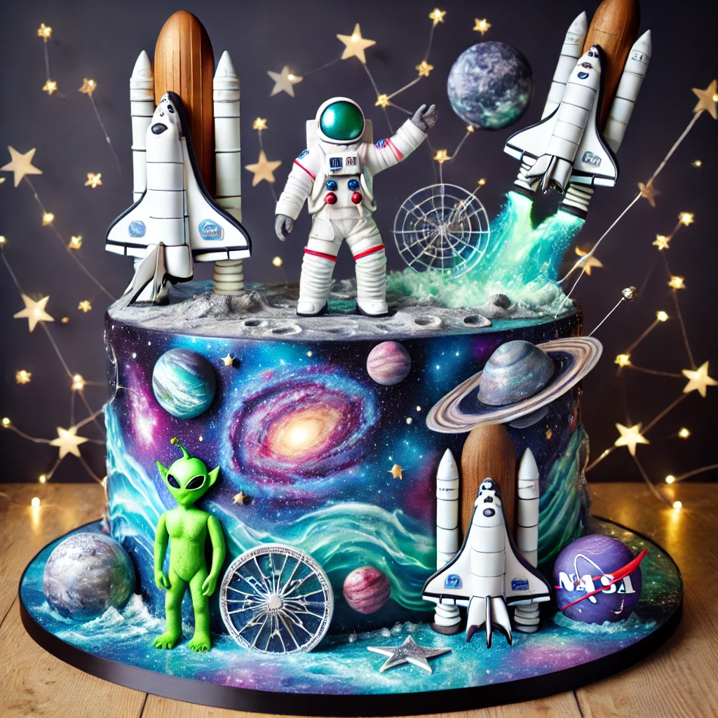 Variations within Space-Themed Cakes