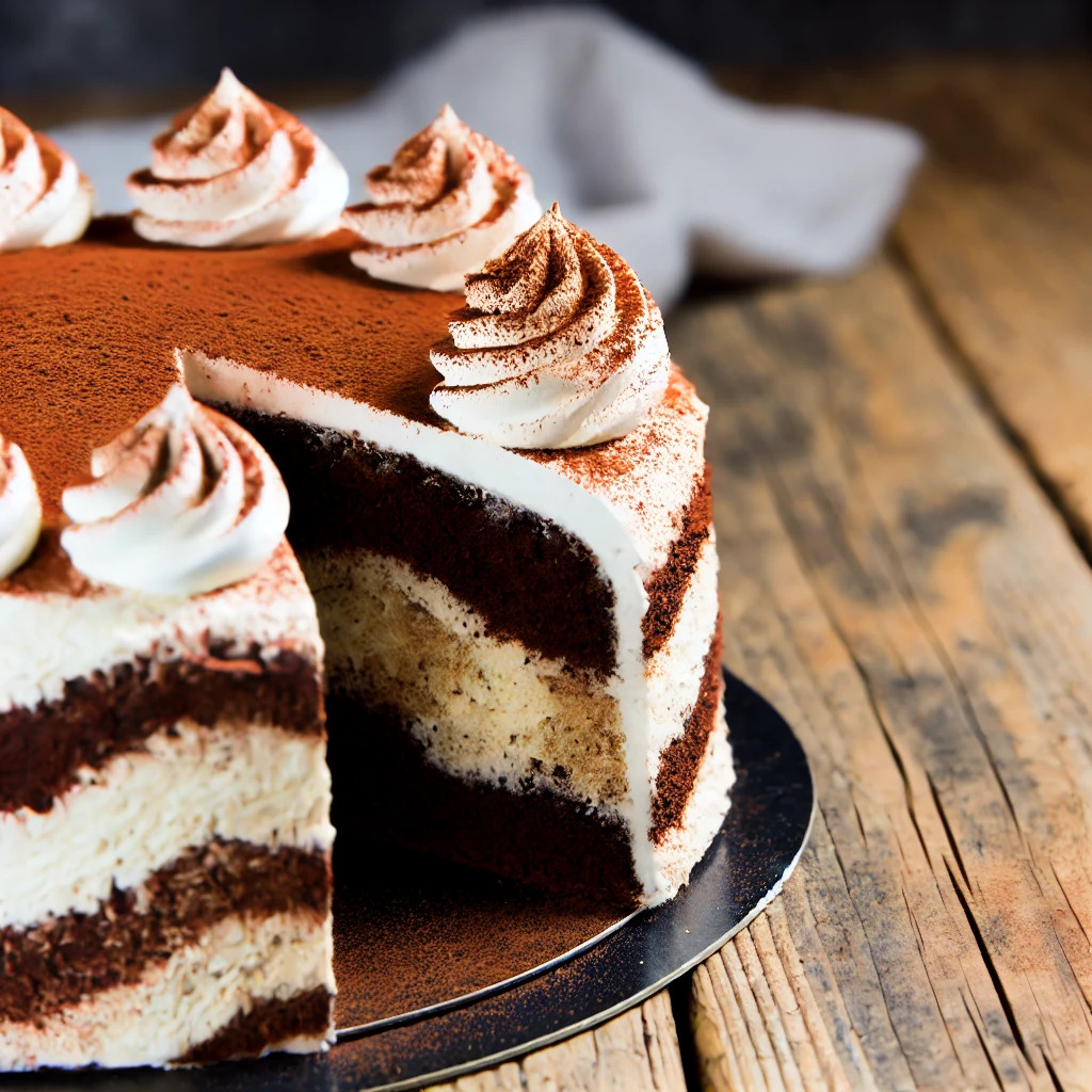 Slices of Moist Chocolate Marble Cake