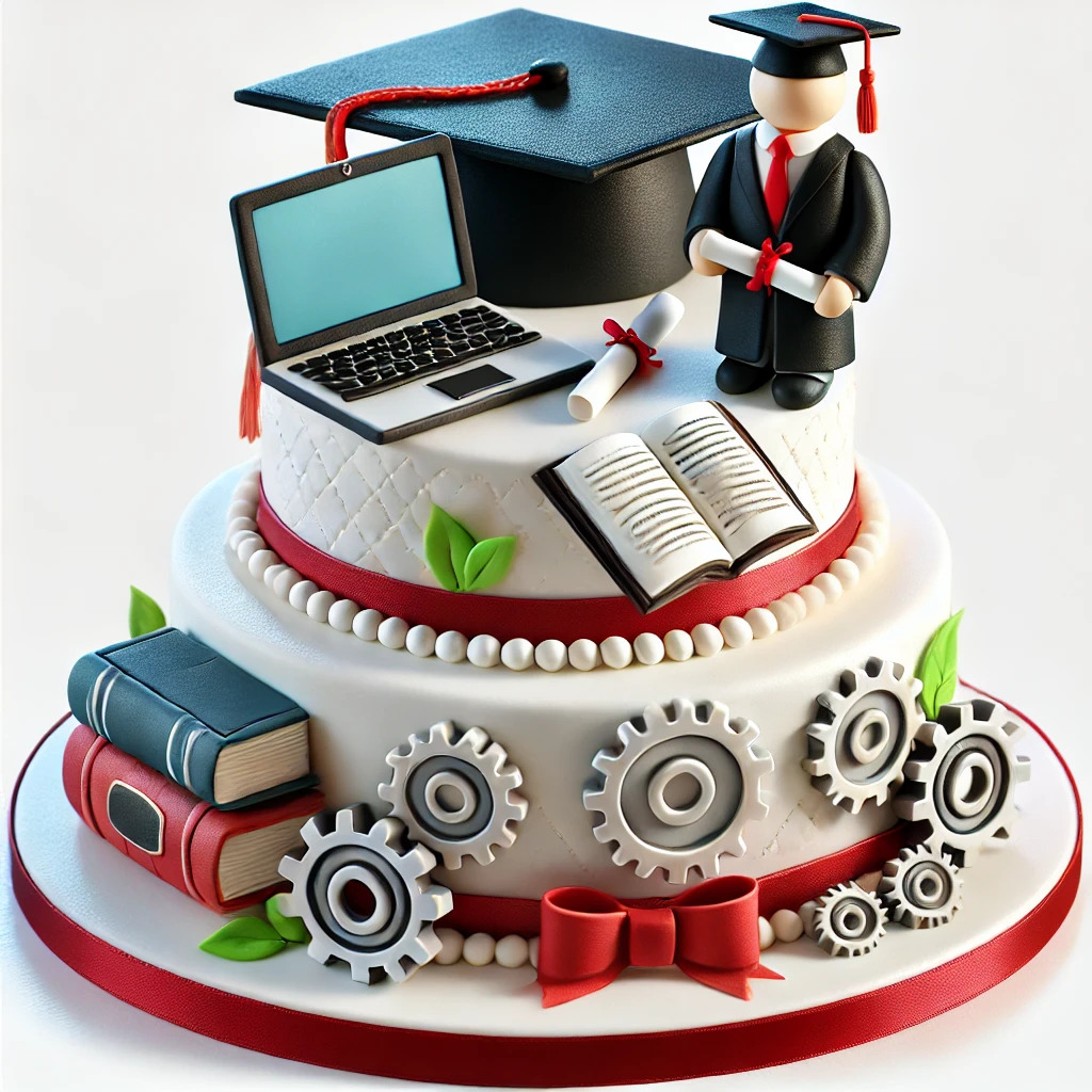 Graduation Cakes with Computer Themes