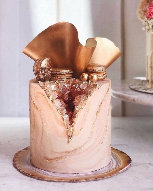 Marbled Fondant Wedding Cake