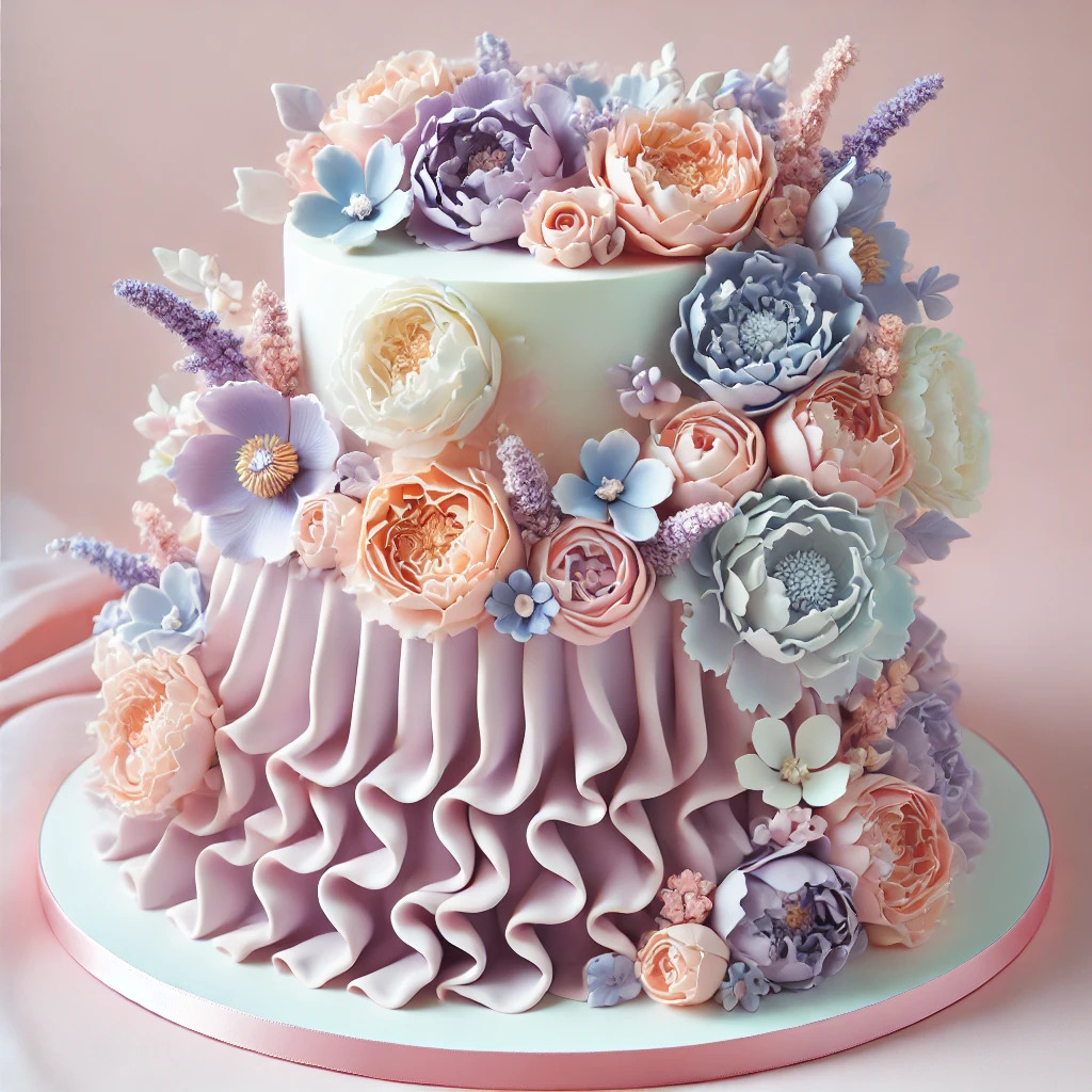 Pastel Flowers and Ruffles