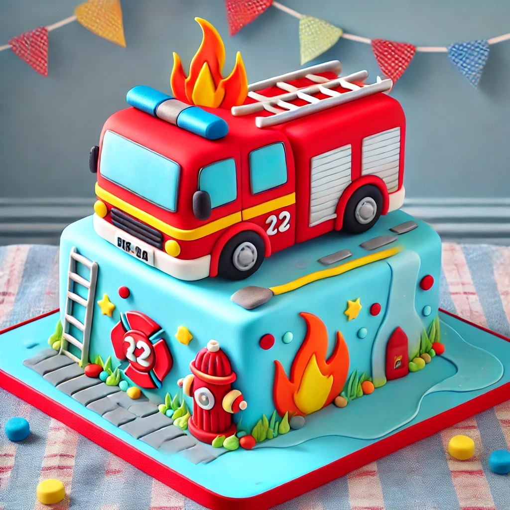 Mastering the Fire Truck Cake Finish