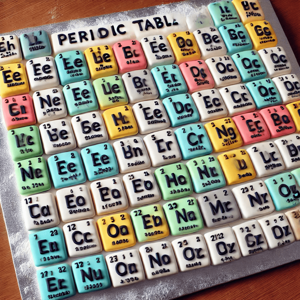 Creating the Periodic Table Elements cake