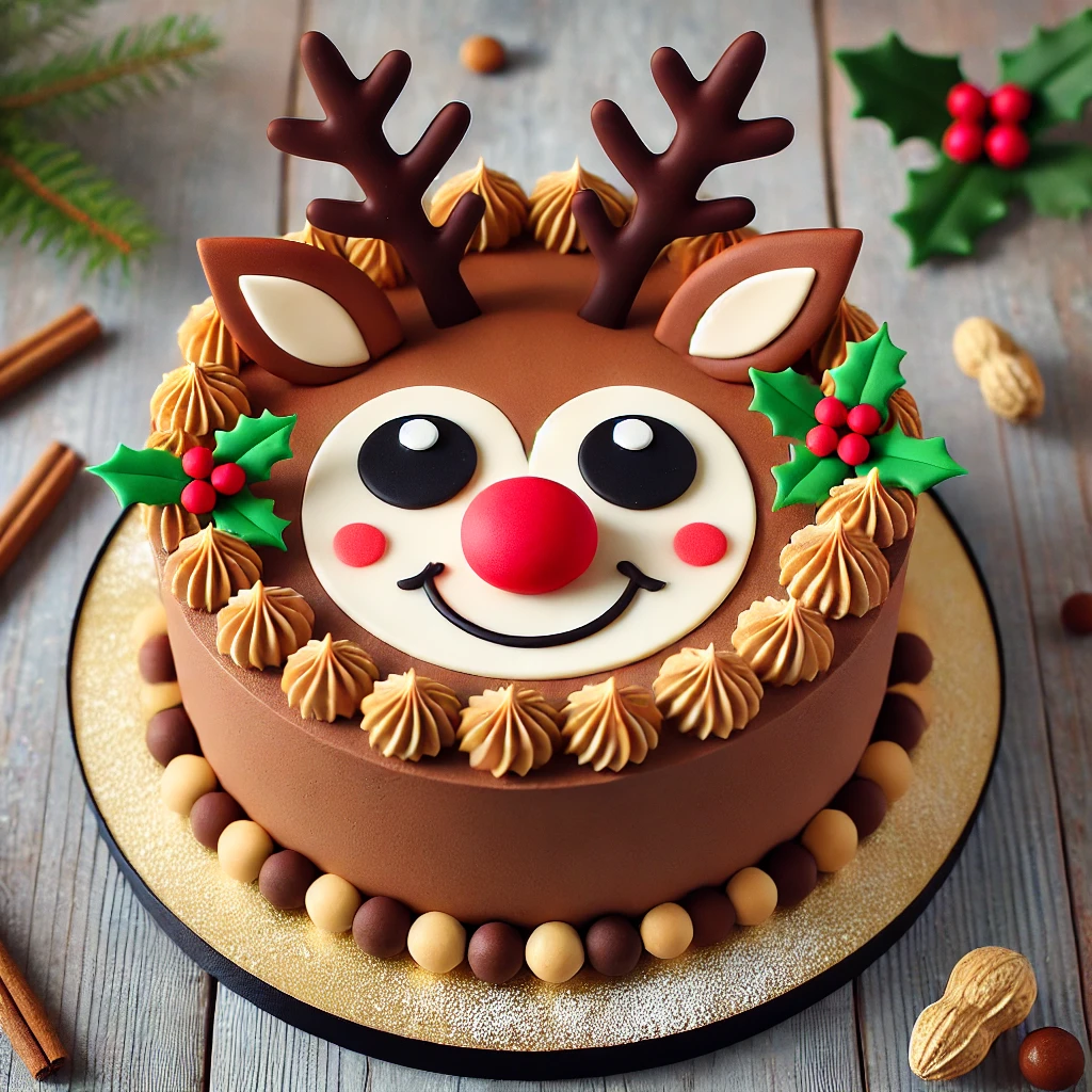 Cute Reindeer Cake 